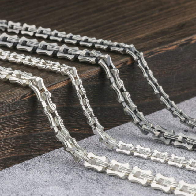 Dragon Bone Chain Mens Neckalce Viking Necklace 925 Sterling Silver  6mm 8mm