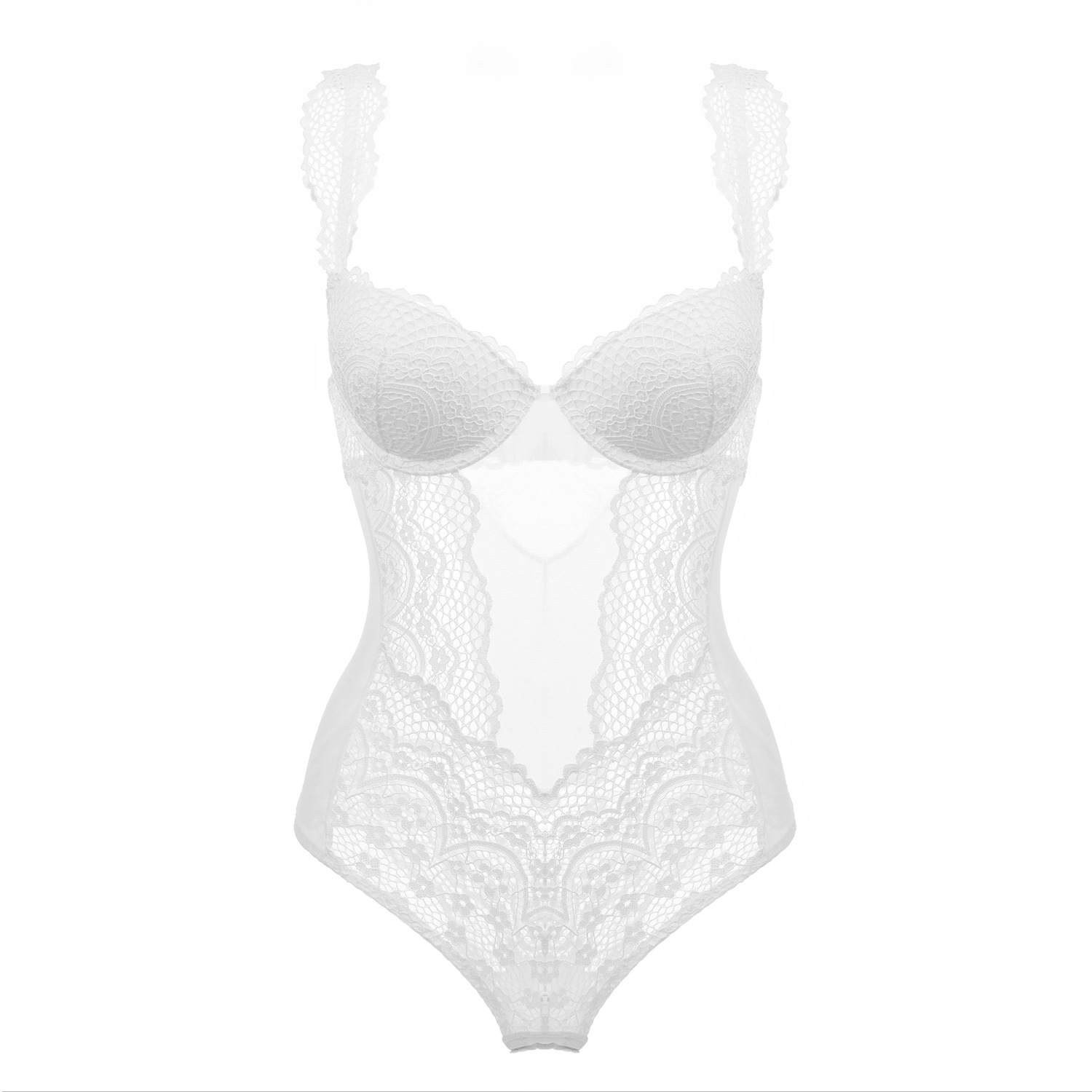 2013--New sexy lace translucent women's BODYSUIT four colors available