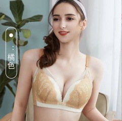 A252-Underwear for pregnant women, lactation bra, lace gathering and shaping, open button bra before feeding, 4 colors optional