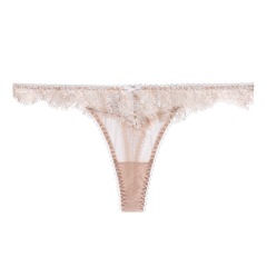 D181-Eyelash lace sexy women's low waist thong