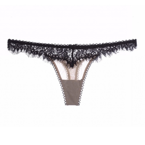 D181-Eyelash lace sexy women's low waist thong