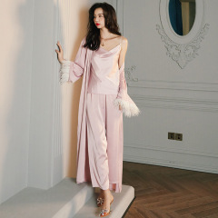 E107-Long sleeve women's Satin home clothes thin suit