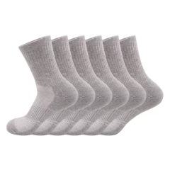 Combed cotton socks solid color sports socks terry socks breathable wear-resistant 3 colors optional