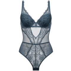LT21835—Sexy Lace Sheer Bodysuit