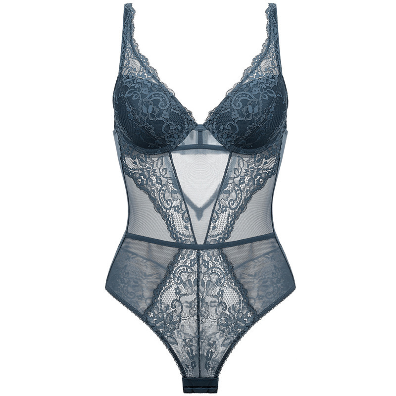 LT21835—Sexy Lace Sheer Bodysuit