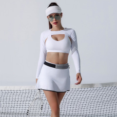 C732—High elastic running yoga tennis suit