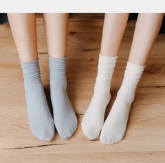F020-Bingbing socks ladies summer thin solid color pile socks velvet stockings macaron curling socks 26 colors optional