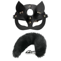 H2011--Sex toys cosplay cosplay mask metal anal plug tail sm props