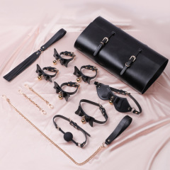 H2014--Fun storage set handcuffs cuff cuff SP skin patting mouth ball eye mask alternative sex toys