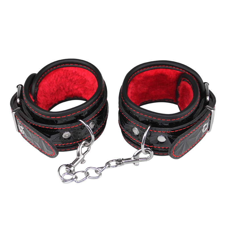 H2005--Bondage set sex toy PU Handcuffs bondage 10 sets couples flirting alternative adult toys