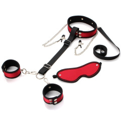 H2019--Adult sex toy nipple clip mandatory back handcuffs SM bondage suit