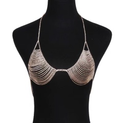 D807--Stylish women's sparkly crystal rhinestone bra
