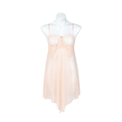 P8123--Semi-transparent lace slit sexy nightdress