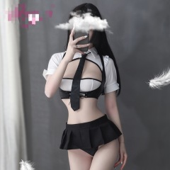 H19260--Sexy lingerie set COSPALY sexy JK uniform female secretary maid student hot seduction