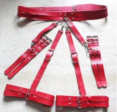 TD-020--Leather bracelet belt a set with new leather