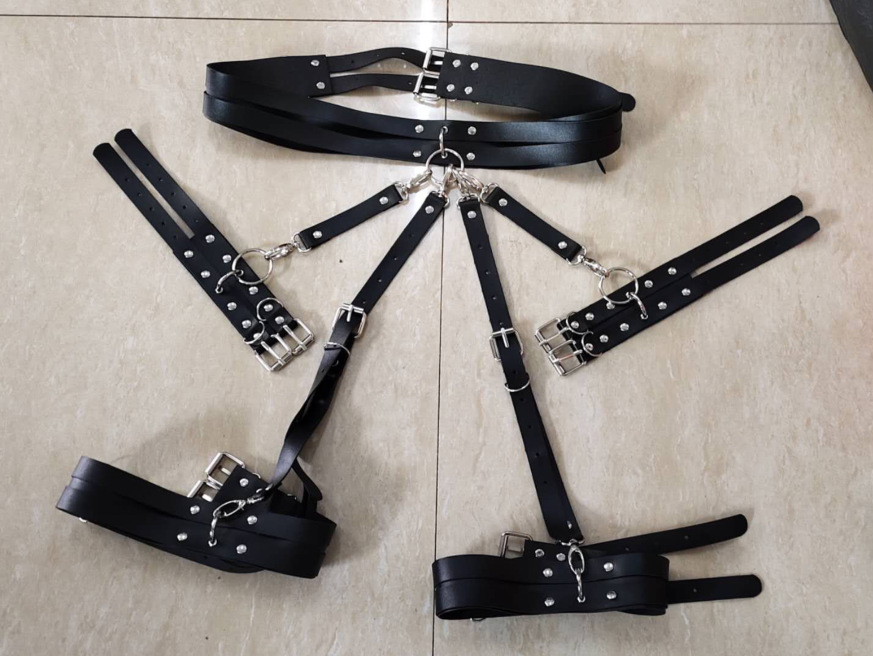 TD-020--Leather bracelet belt a set with new leather