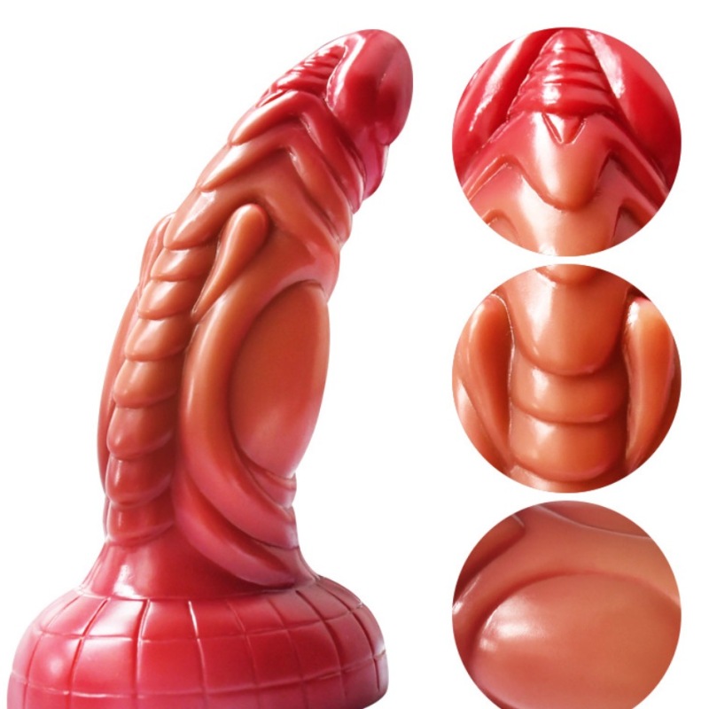 SW-327--New color liquid silicone abnormity simulation phallus adult female sex toys