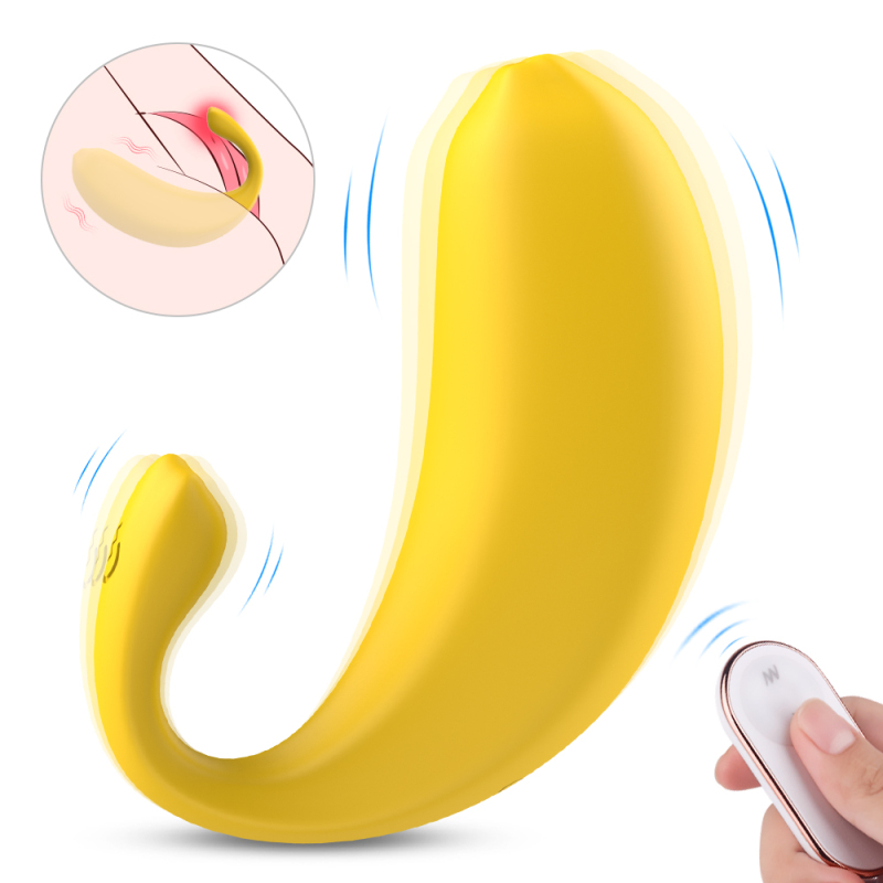 S219--Banana shape vibrating toy, female honey bean vibrator