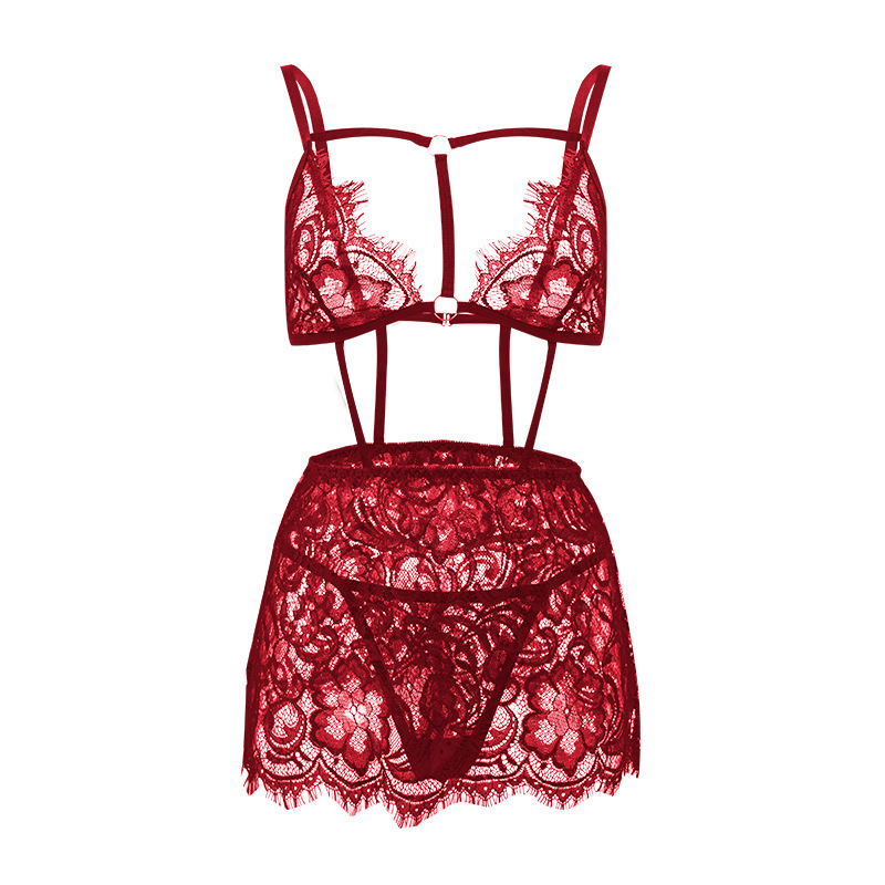 YY187--Lace Embroidery Sexy Lingerie Two-Piece Set