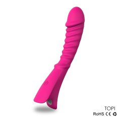 S025--Vibrating phallus 9 frequency strong shock vibrator stick USB rechargeable electric phallus