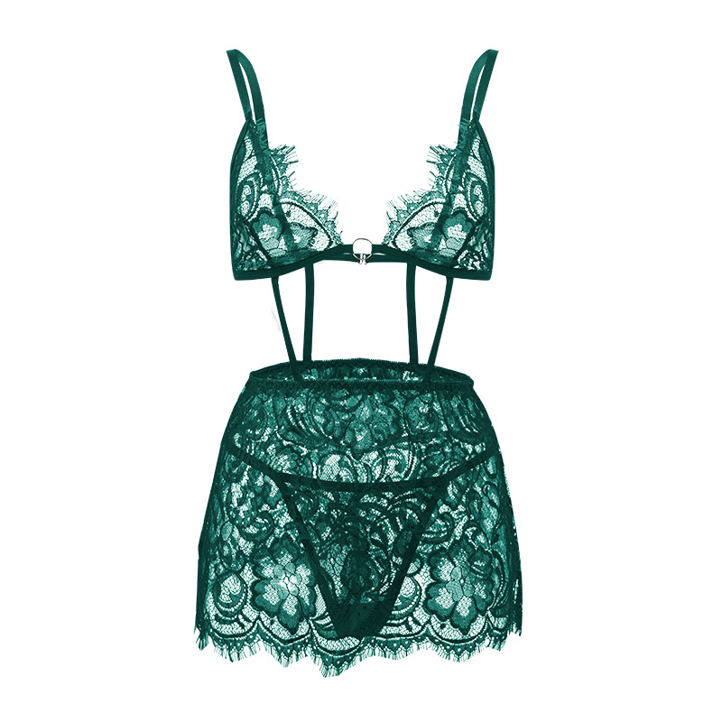 YY187--Lace Embroidery Sexy Lingerie Two-Piece Set