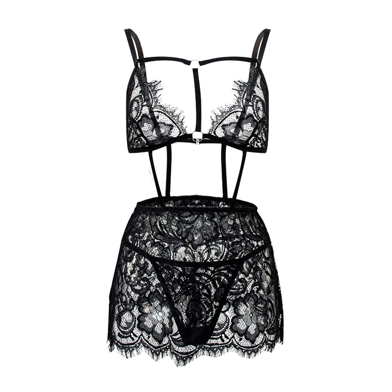 YY187--Lace Embroidery Sexy Lingerie Two-Piece Set