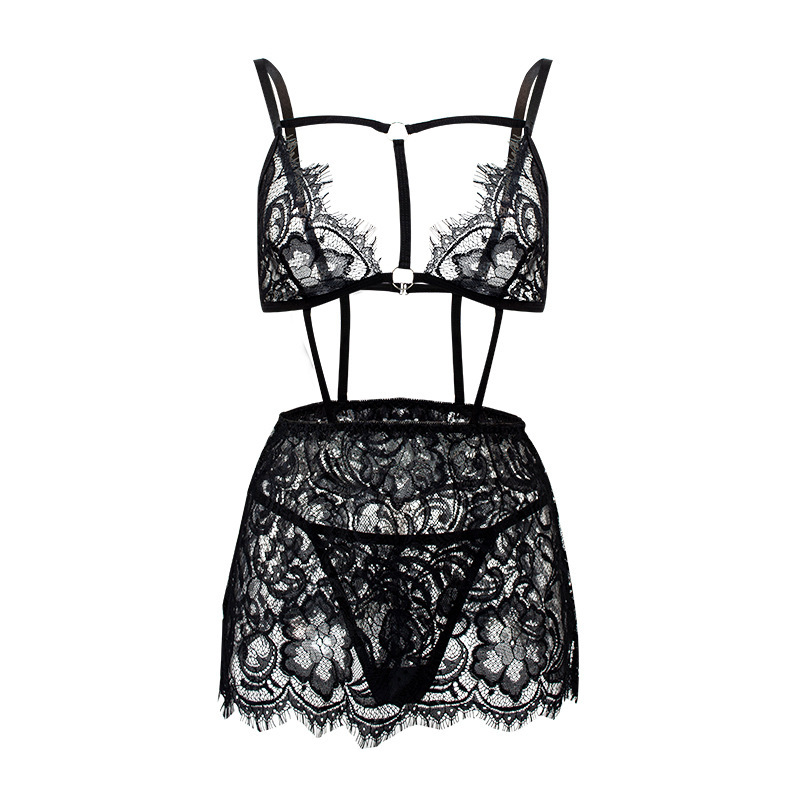 YY187--Lace Embroidery Sexy Lingerie Two-Piece Set