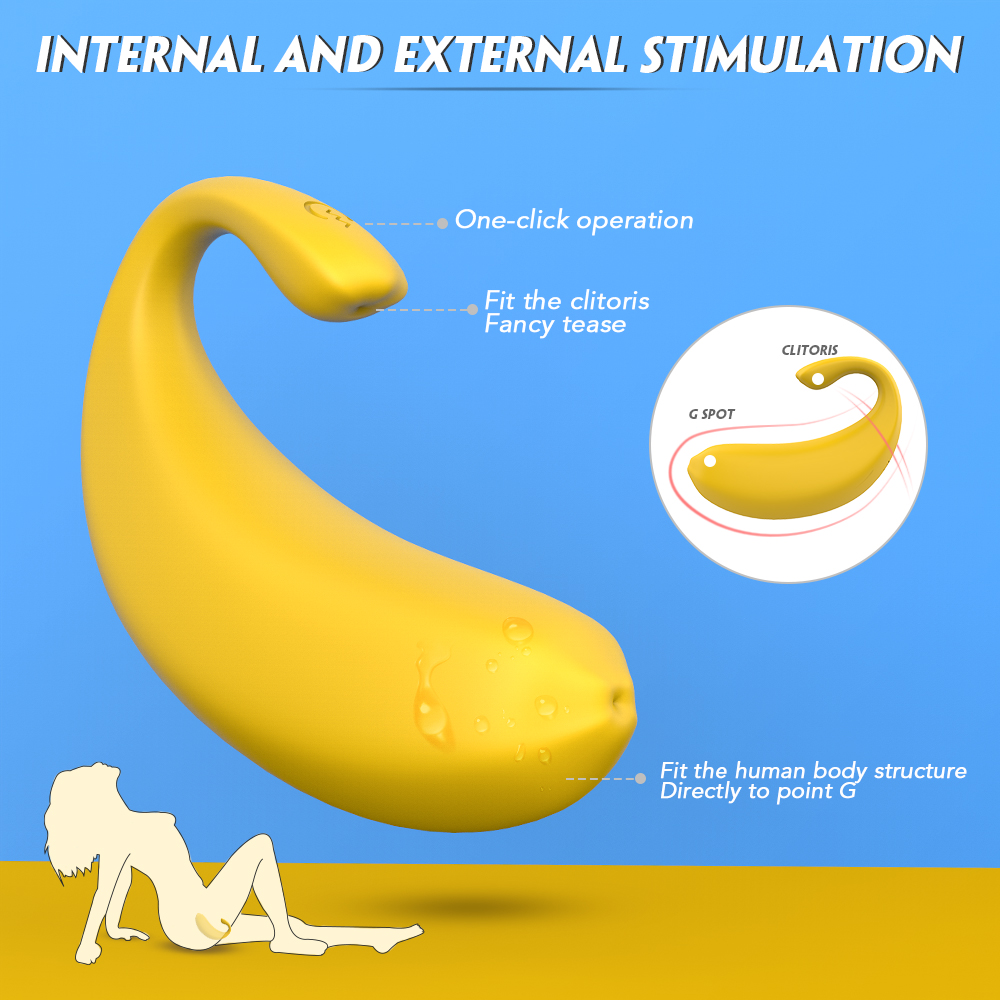 S219--Banana shape vibrating toy, female honey bean vibrator
