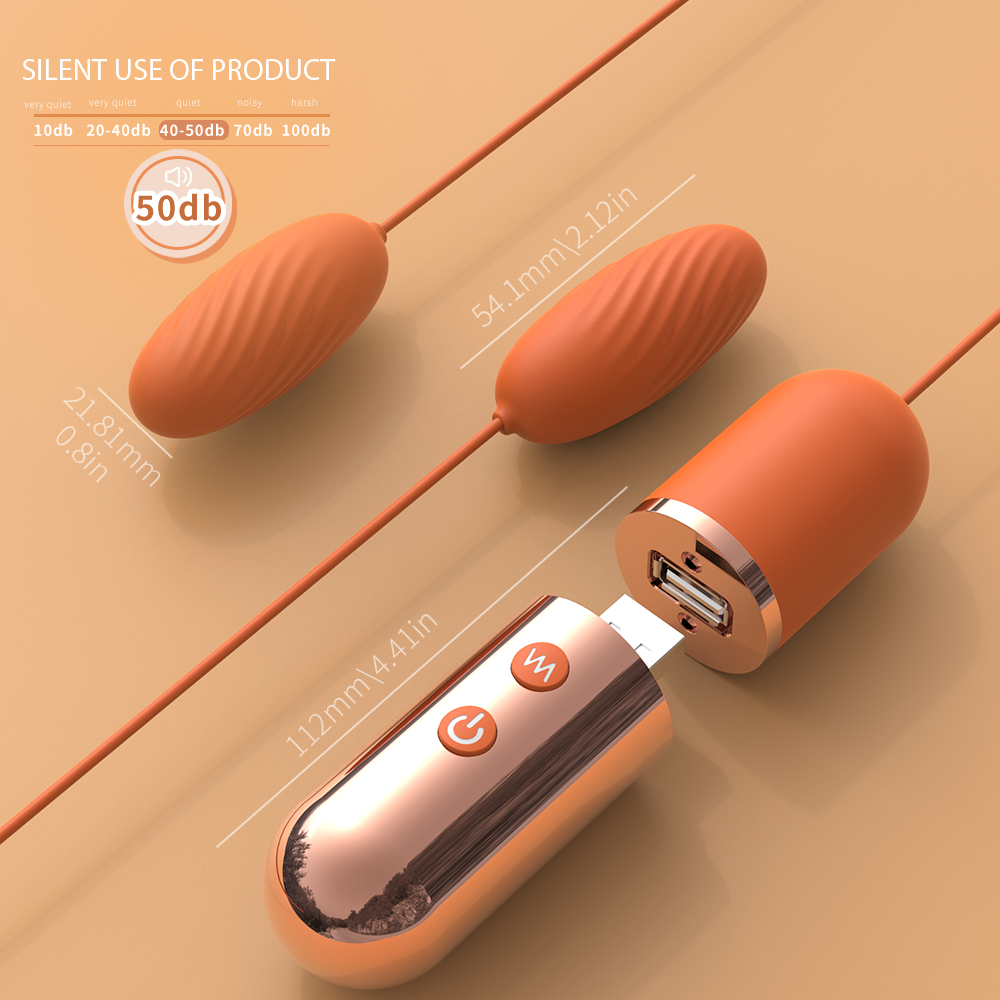 S350--Explosive double silicone eggs, sex toys honey bean stimulation, G-spot stimulation
