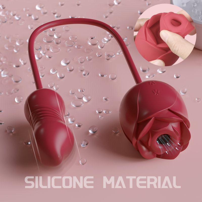 S389-5--Explosive style female rose honey bean massage multi-function vibrator female sex toys