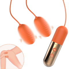 S350--Explosive double silicone eggs, sex toys honey bean stimulation, G-spot stimulation