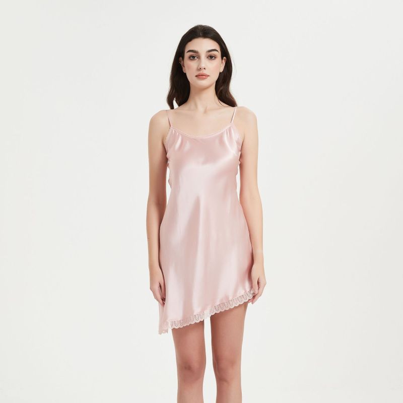 2301C--New Real Silk Suspender nightdress summer women sexy nightdress 100% mulberry silk silk home clothes