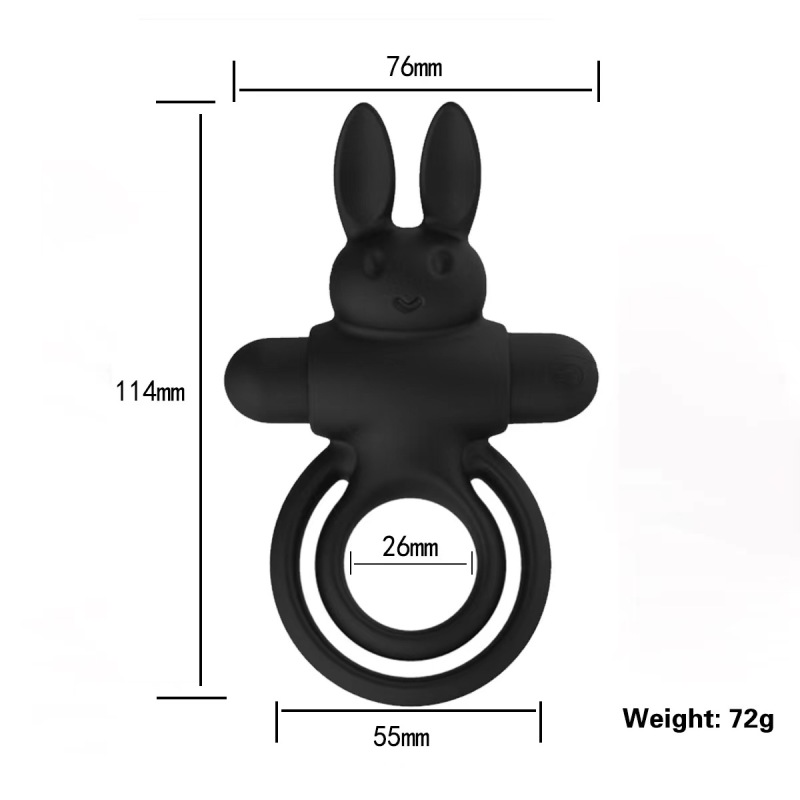 OR-YT013--Adult sex toys wireless remote control lock fine penis ring men's wear silicone charging vibration rabbit ring