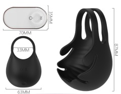 S274--Men's nest penis massager remote control vibration locking essence ring