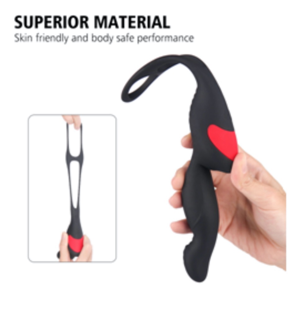 S070--Men's prostate massager adult sex products men's lasting lock fine ring remote control vibration rear court supplies