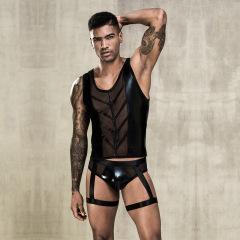 7233--Black perspective sex underwear gay men nightclub sex uniform play temptation