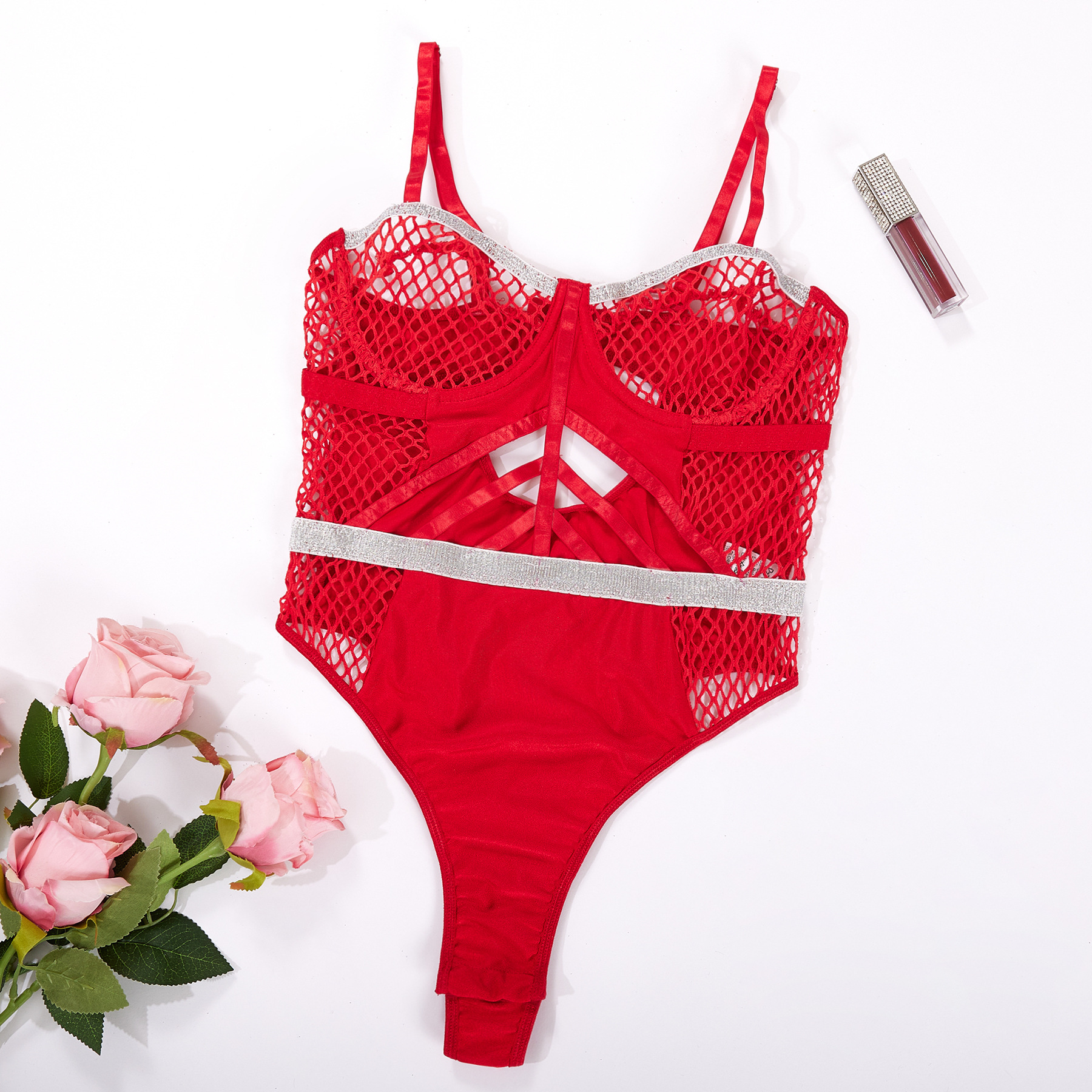 23399--Sexy underwear hollow sexy onesie