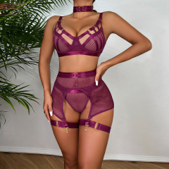 3063--New heavy craft interwoven bra soft mesh sexy underwear