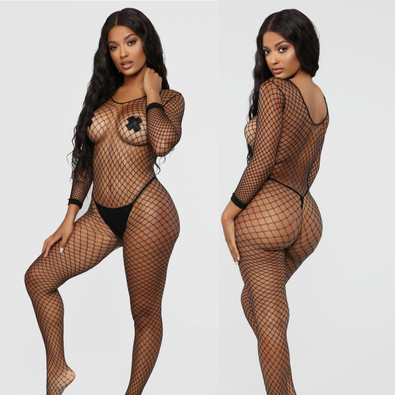 7016--Sexy Shapewear long sleeve onesie sexy sexy underwear