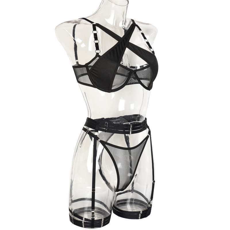 3330--Explosive cross-stitching underwear with underwire heavy craft sexy suit