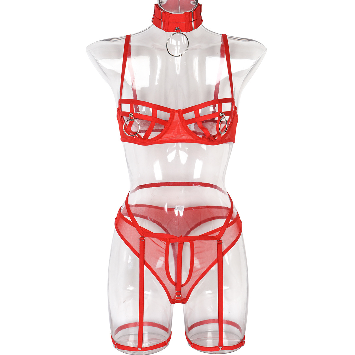 3289--Sophisticated handmade underwear with a four-piece neckline