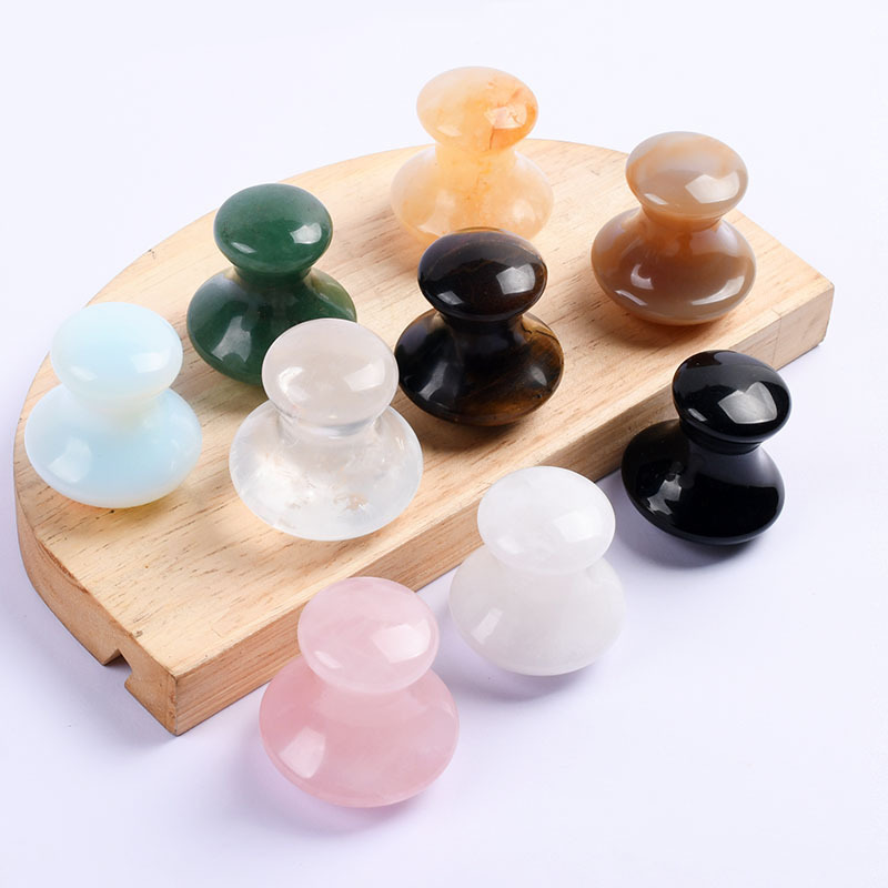 G542--Natural jade mushroom massage stone