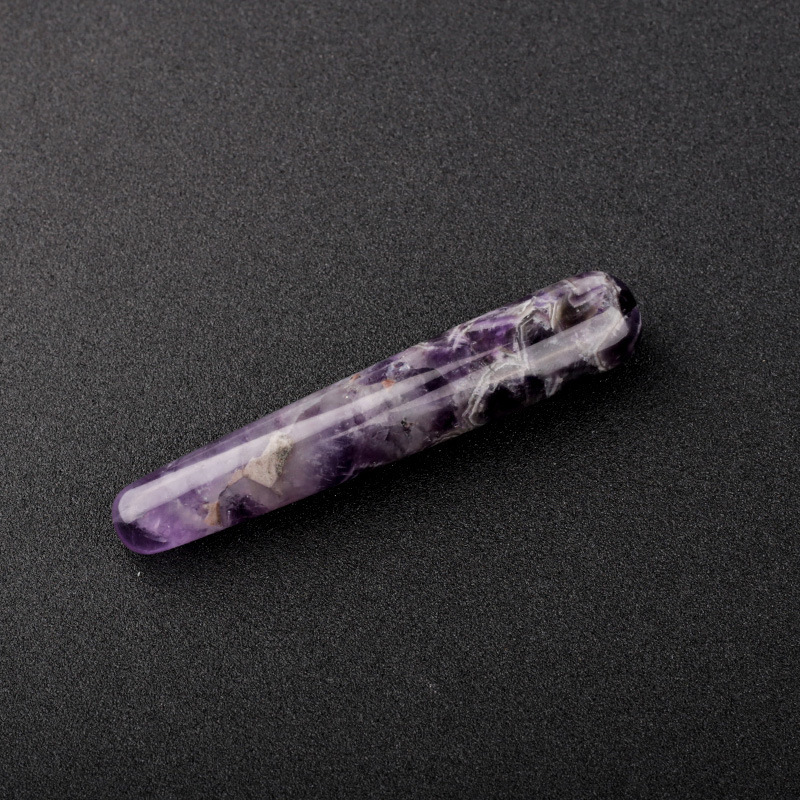 6561663--Amethyst Jade massage stick for acupuncture points Jade massage stick for vagina