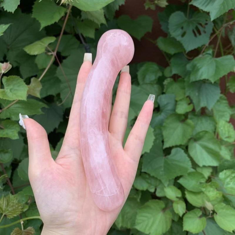 S113--Natural obsidian crystal massage stick