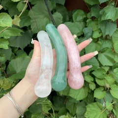 S113--Natural obsidian crystal massage stick