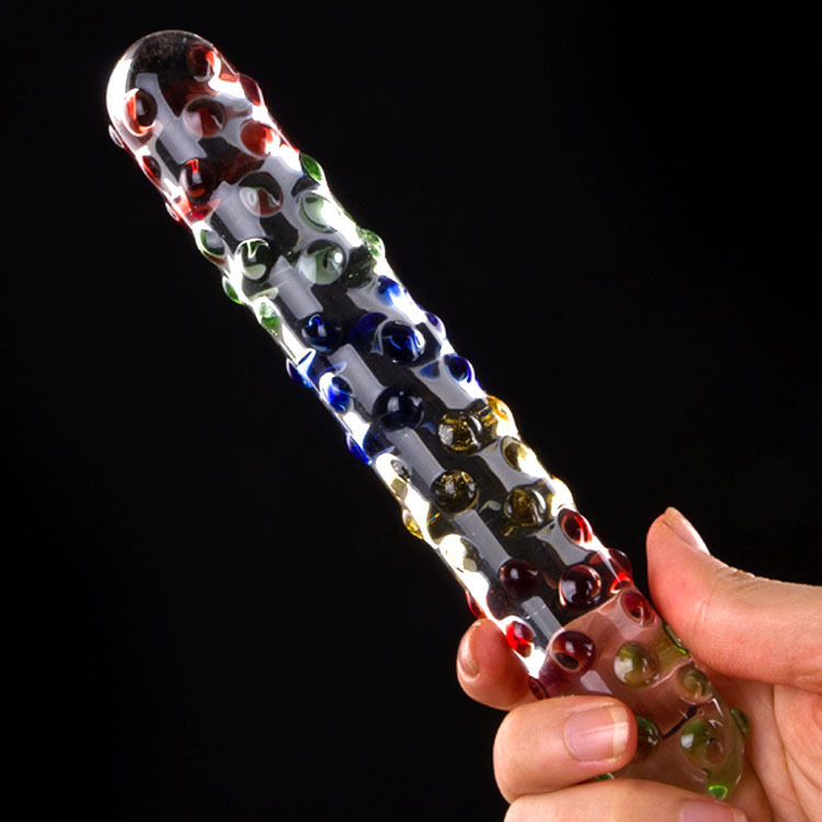 S0132--Crystal penis Glass magic wand large glass masturbation device for women