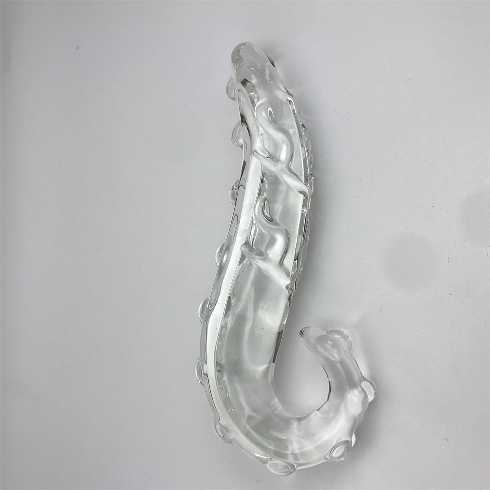 SS102--Seahorse Love G-spot back court anal plug crystal massage stick