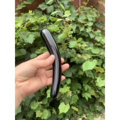 S148--Natural obsidian horn tip crystal massage stick