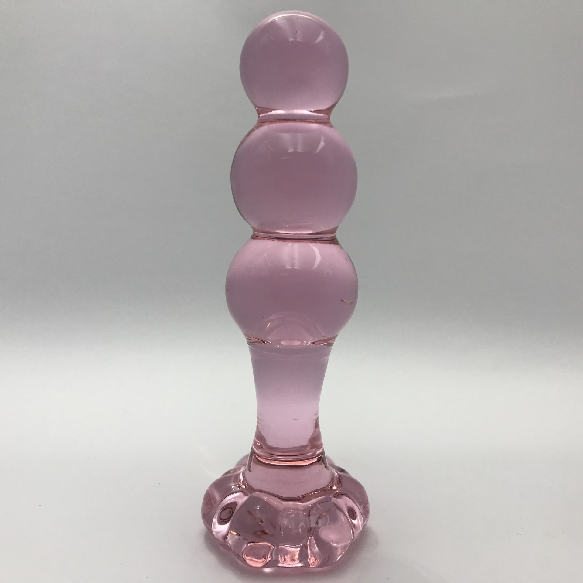 A49--Flower bottom rear court crystal stick female glass anal plug