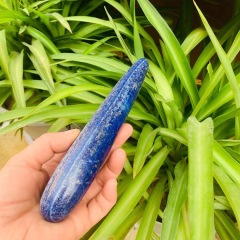 S126--Natural lapis lazuli crystal massage stick